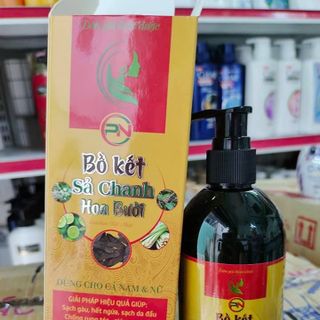Dầu gội thảo dược bồ kết sả chanh hoa bưởi ( giúp kích thích mọc tóc, giuaps sạch gàu và da đầu dùng cả cho nam và nữ - Chai 300ml)