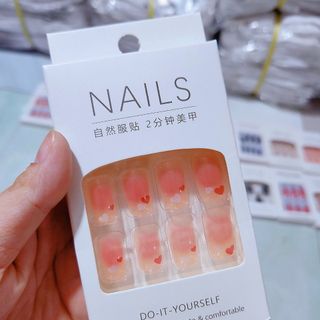 HỘP 24 MÓNG TAY THƯỜNG KÈM KEO (HỘP TRẮNG)