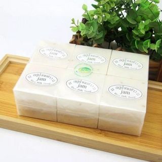 Xà phòng cám gạo Thái Lan JAM RICE MILK SOAP ( xà phòng tắm giúp trắng sáng da mịn, dưỡng ẩm, mềm mịn da hàng chính hãng) giá sỉ