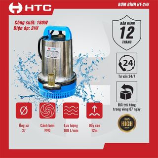 Máy bơm nước HT - 24V dùng bình ắc quy | Máy bơm bình HTC giá sỉ