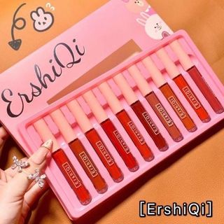 Set Son 10 Cây ErshiQi velvet Son 10 Cây Màu Đẹp Son Lì Bền Màu mềm mịn