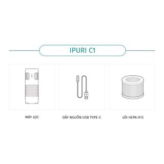 [Chính hãng] MÁY LỌC KHÔNG KHÍ Ô TÔ HÀN QUỐC IPURI C - CỔNG USB TYPE-C NHỎ GỌN, ĐA NĂNG