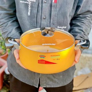 BỘ 3 NỒI SUNHOUSE 6634 MÀU VÀNG