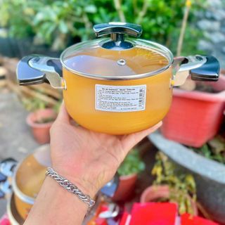 BỘ 3 NỒI SUNHOUSE 6634 MÀU VÀNG