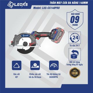 Máy cưa đĩa tròn đa năng 140mm LEO LXS-CS140PRO chân pin phổ thông M21, động cơ không chổi than (Thân máy) giá sỉ