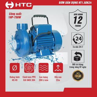 Máy bơm nước HT1.5DK - 24 | Máy bơm nước dân dụng HTC giá sỉ