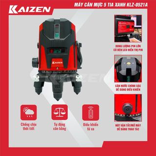 Máy laser 5 tia xanh Kaizen KLZ - 0521A | Máy cân mực, máy bắn cốt