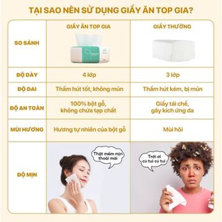 Khăn giấy lau đa năng, giấy ăn cao cấp Top Gia mix 3 màu 4 lớp 300 tờ (1 gói lẻ)
