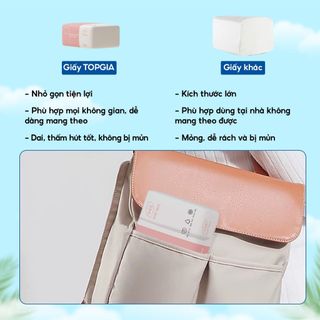 Khăn giấy lau đa năng, giấy ăn cao cấp Top Gia mix 3 màu 4 lớp 300 tờ (1 gói lẻ)