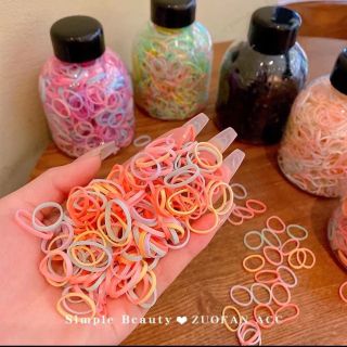 Set 1000 Dây Buộc Tóc Cao Su Co Giãn Nhiều Màu Sắc Cho Bé Gái