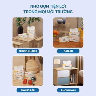 Giấy ăn rút đa sắc 7 màu Top Gia thùng 40 gói cao cấp 240 tờ 4 lớp