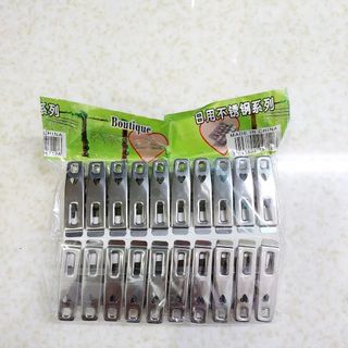 Combo 20 kẹp quần áo inox
