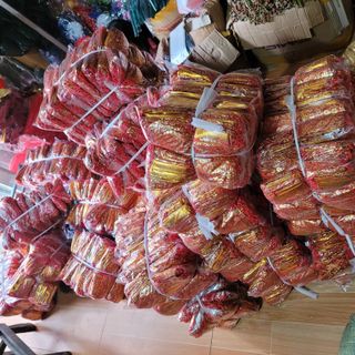 Túi lộc đỏ đựng gạo muối đầu năm( sỉ 100 chiếc)