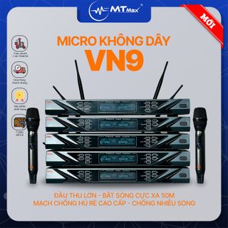 Micro Đầu Thu Lớn VN9 - Micro Karaoke Cao Cấp, Hút Âm Tốt, Bắt Sóng Xa 50M
