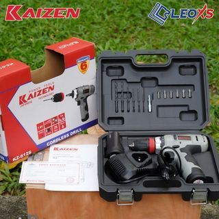 Máy khoan pin 2 chức năng Kaizen - KZ-612S điện áp 14V, đầu kẹp 10mm có thể tháo rời, pin 1.5Ah, lõi đồng