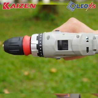 Máy khoan pin 2 chức năng Kaizen - KZ-612S điện áp 14V, đầu kẹp 10mm có thể tháo rời, pin 1.5Ah, lõi đồng