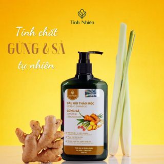 Dầu Gội Gừng Sả Tinh Nhiên 300 ml Chống Gàu, Chống Viêm, Diệt Khuẩn, Diệt Nấm Da Đầu