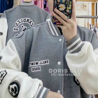 Áo khoác bóng chày bomber chất nỉ FALL WINTER 2020 có L và XL ( Size L )