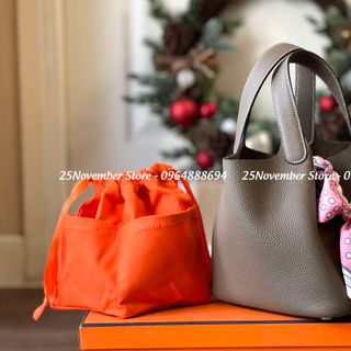 𝐓𝐔́𝐈 𝐗𝐀́𝐂𝐇 Nữ Cao Cấp 𝐏𝐈𝐂𝐎𝐓𝐈𝐍 - Size 18cm - Màu Ghi