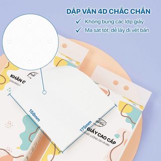 Khăn giấy treo tường dạng rút đáy đa sắc Top Gia 1280 tờ