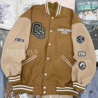 Áo khoác bóng chày bomber chất nỉ FALL WINTER 2020 có L và XL ( Size XL ) giá sỉ