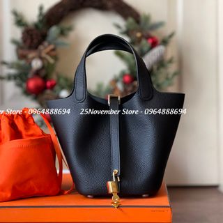 𝐓𝐔́𝐈 𝐗𝐀́𝐂𝐇 Nữ Cao Cấp 𝐏𝐈𝐂𝐎𝐓𝐈𝐍 - Size 18cm - Màu Đen giá sỉ