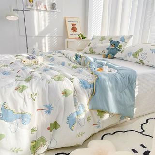 CHĂN HÈ COTTON ĐŨI HÀN QUỐC CHẦN BÔNG XƠ ĐẬU NÀNH MỀM MẠI 2×2,3M CTB677 - BECHIP