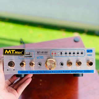 Ampli BT9100 Cho Xa Hơi Karaoke Bluetooth Nhỏ Gọn Nhưng Mạnh Mẽ, Âm Thanh Hay, Tiếng Hát Nhẹ Nhàng Bay Bổng