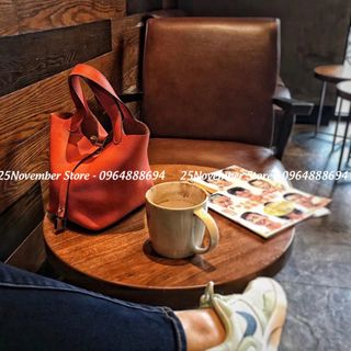 𝐓𝐔́𝐈 𝐗𝐀́𝐂𝐇 Nữ Cao Cấp 𝐏𝐈𝐂𝐎𝐓𝐈𝐍 - Size 18cm - Màu Cam