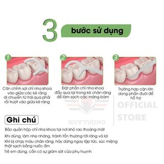 Tăm chỉ nha khoa, Hộp 50 chiếc loại an toàn cho sức khỏe giúp ngăn ngừa mảng bám, hôi miệng và sâu răng - Huy Tưởng