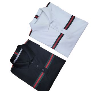 Áo thun nam Polo cá sấu phối ngang 4 chiều thoáng khí