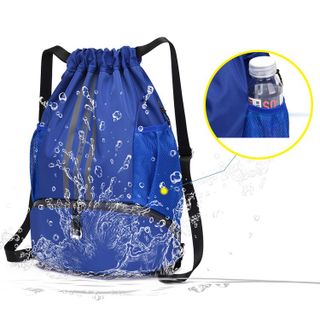 HL108 - Balo du lịch thể thao dây rút chống nước cỡ lớn có ngăn đựng giày chơi thể thao bóng đá mang đồ tập gym tiện lợi
