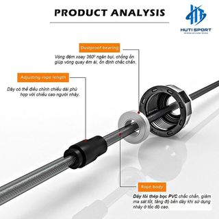 Dây Nhảy, Dây Nhảy Thể Lực Tập Thể Dục Thể Thao Lõi Thép Cao Cấp 2,7m Nhiều Màu ( Không có tạ sắt )