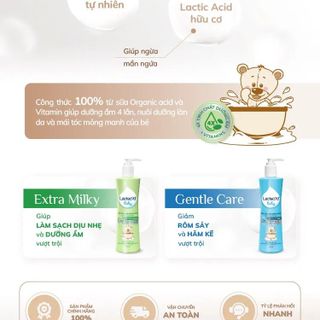 Sữa tắm & gội 2in1 cho bé Lactacyd Extra Milky hương dịu nhẹ 500 ml ( Thùng 12 chai )