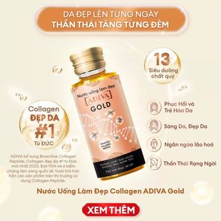 Nước Uống Làm Đẹp Collagen ADIVA Gold (14 Chai/Hộp)