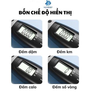 Dây Nhảy Đếm Số Vòng Cán Bầu Không Dây Có Bóng Cao Cấp Thay Dây Được, Dây Nhảy Thể Lực Điện Tử