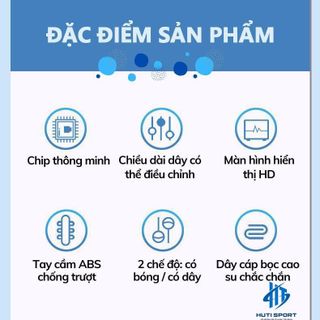 Dây Nhảy Đếm Số Vòng Cán Bầu Không Dây Có Bóng Cao Cấp Thay Dây Được, Dây Nhảy Thể Lực Điện Tử