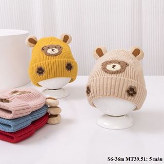 Mũ len gấu S6-36m MT39.51 ri5