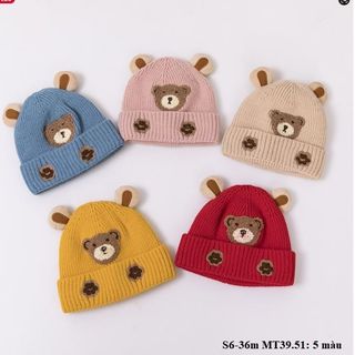 Mũ len gấu S6-36m MT39.51 ri5