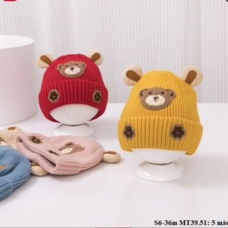 Mũ len gấu S6-36m MT39.51 ri5