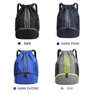 HL108 - Balo du lịch thể thao dây rút chống nước cỡ lớn có ngăn đựng giày chơi thể thao bóng đá mang đồ tập gym tiện lợi