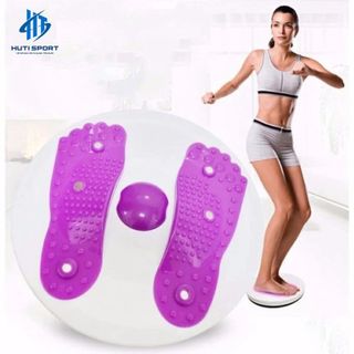 Đĩa Xoay Eo, Dụng Cụ Xoay Eo Giãm Mỡ Bụng Tập Thể Dục, Giữ Dáng Massage Hình Bàn Chân