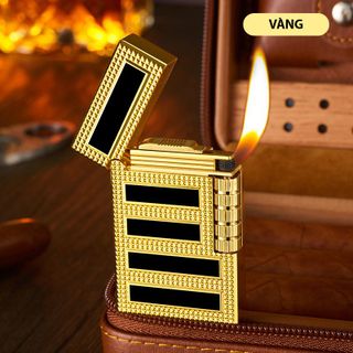 BẬT LỬA DUPONT VÂN KIM CƯƠNG SỌC ĐEN NGANG M34 – XÀI GAS
