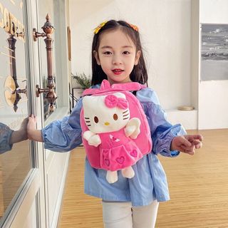 Balo cho bé trai - gái mầm non hoạt hình , ba lô trẻ em mẫu giáo động vật chất nhung mịn siêu ngộ nghĩnh.