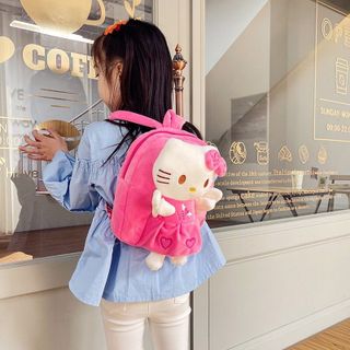 Balo cho bé trai - gái mầm non hoạt hình , ba lô trẻ em mẫu giáo động vật chất nhung mịn siêu ngộ nghĩnh.