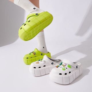 Dép Sục CROSS Đế Độ 5cm Nữ Nam,Dép Bánh Mỳ DULES Hàn Quốc Đi Mưa Cao Cấp