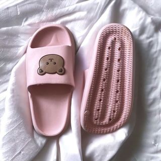 Dép quai ngang gắn stick gấu kute nhiều mầu dễ mang