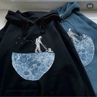 Áo hoodie UNISEX in phi hành gia 2 màu đen, xanh