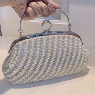 Túi đầm kết Kết Hạt Câu Dạng MềmĐựng Vừa Điện Thoại