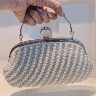 Túi đầm kết Kết Hạt Câu Dạng MềmĐựng Vừa Điện Thoại